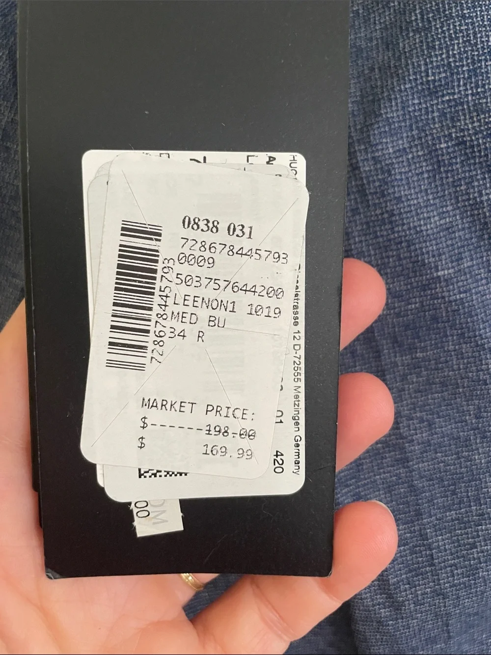 Hugo Boss Dark Blue Dress Trousers